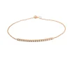 Bracelet or rose barrette de diamants