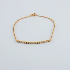 Bracelet or rose barrette de diamants