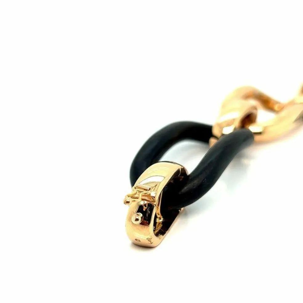 Bracelet Or rose Bois d'ébène