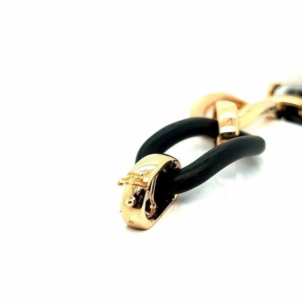 Bracelet Or rose Bois d'ébène