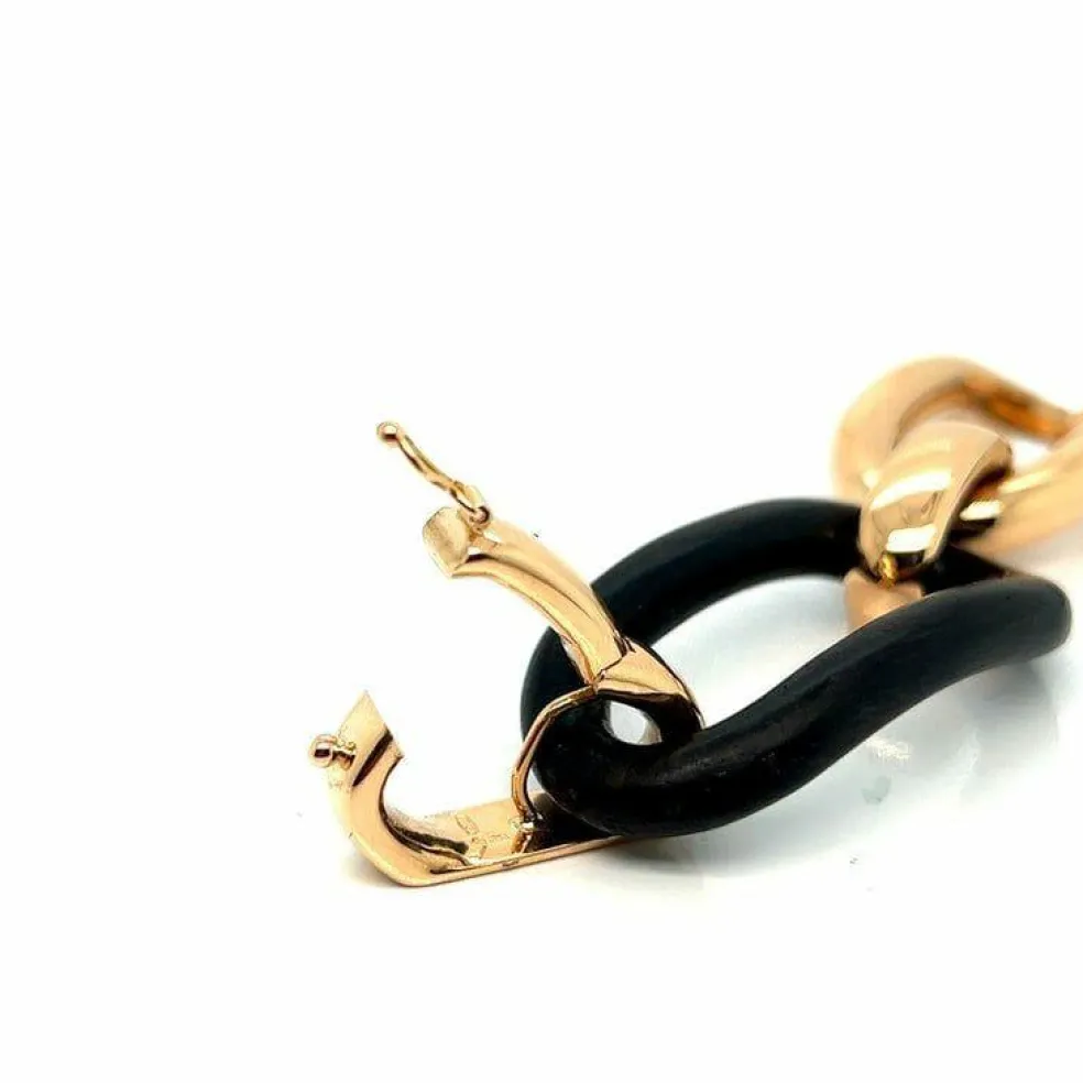 Bracelet Or rose Bois d'ébène