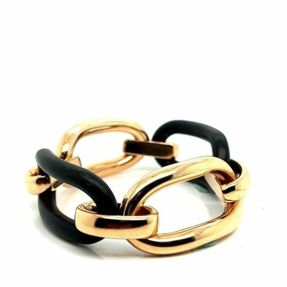 Bracelet Or rose Bois d'ébène