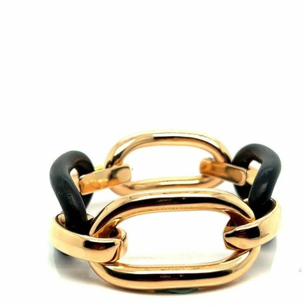 Bracelet Or rose Bois d'ébène