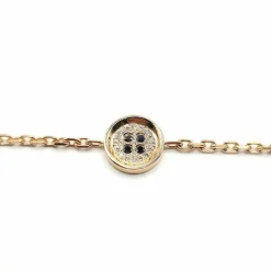 Bracelet or rose diamants signé Ely Bela