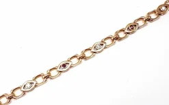 Bracelet or rose diamants et rubis