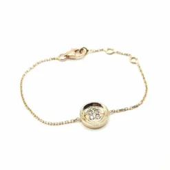 Bracelet or rose diamants signé Ely Bela
