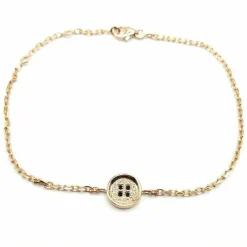 Bracelet or rose diamants signé Ely Bela
