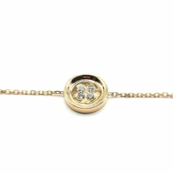 Bracelet or rose diamants signé Ely Bela