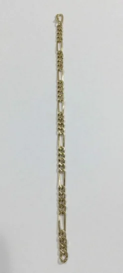 Bracelet Or Rose maille Figaro