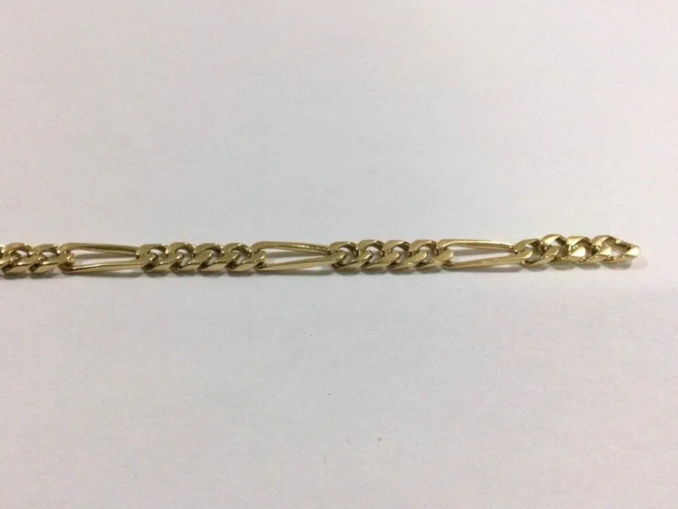 Bracelet Or Rose maille Figaro
