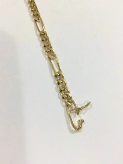 Bracelet Or Rose maille Figaro