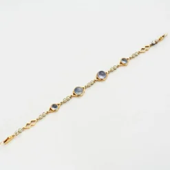 Bracelet or saphirs et diamants