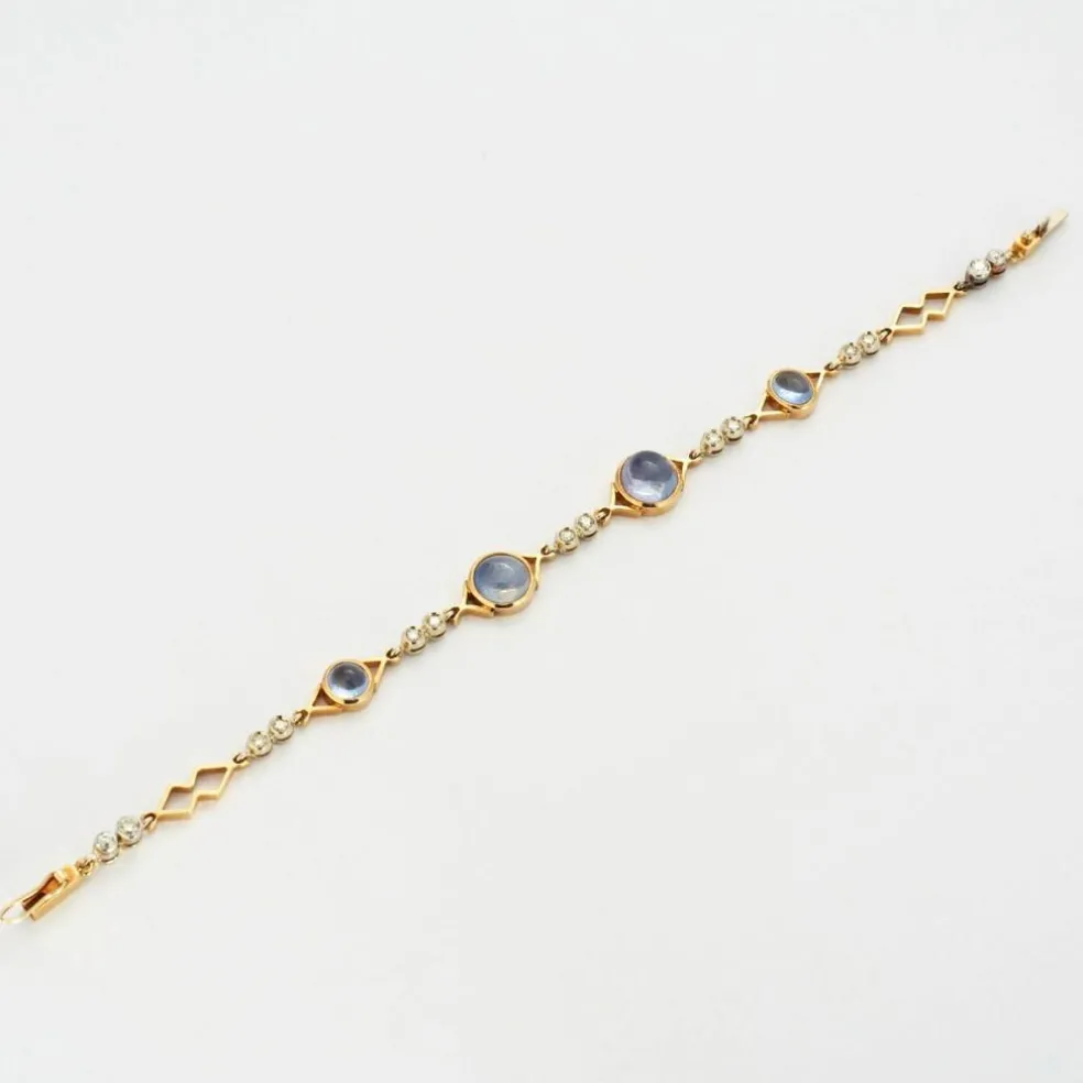 Bracelet or saphirs et diamants