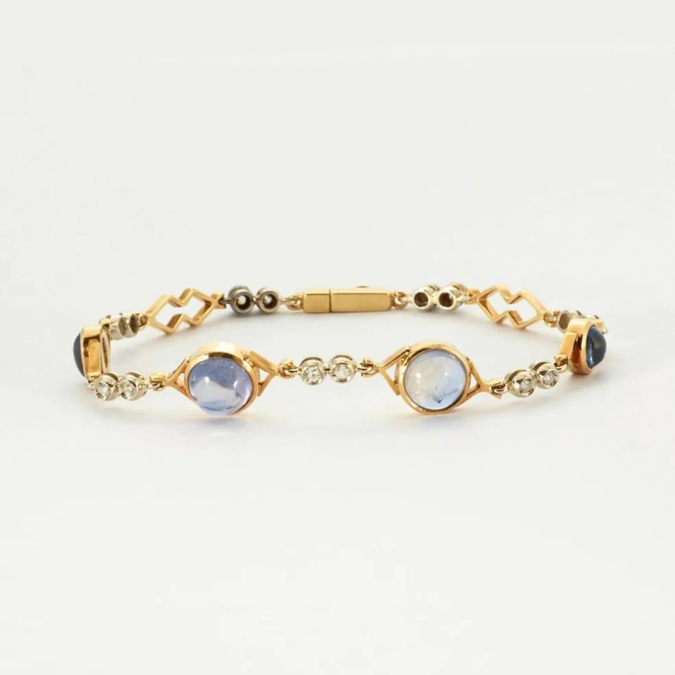 Bracelet or saphirs et diamants