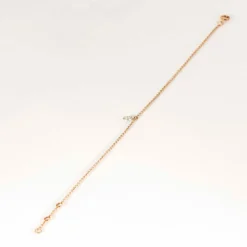 BRACELET OU DIAMANT ROSE 0,05ct