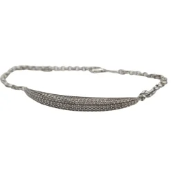 Bracelet ou serti de zircons blancs