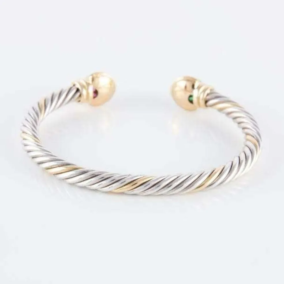 Bracelet ouvert Rubis Emeraudes