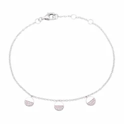 Bracelet pampilles diamant or blanc