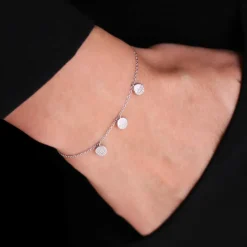 Bracelet pampilles diamant or blanc