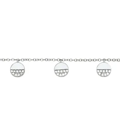 Bracelet pampilles diamant or blanc