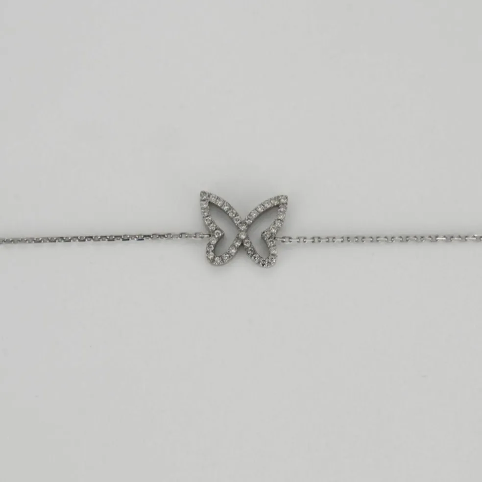 Bracelet papillon diamants
