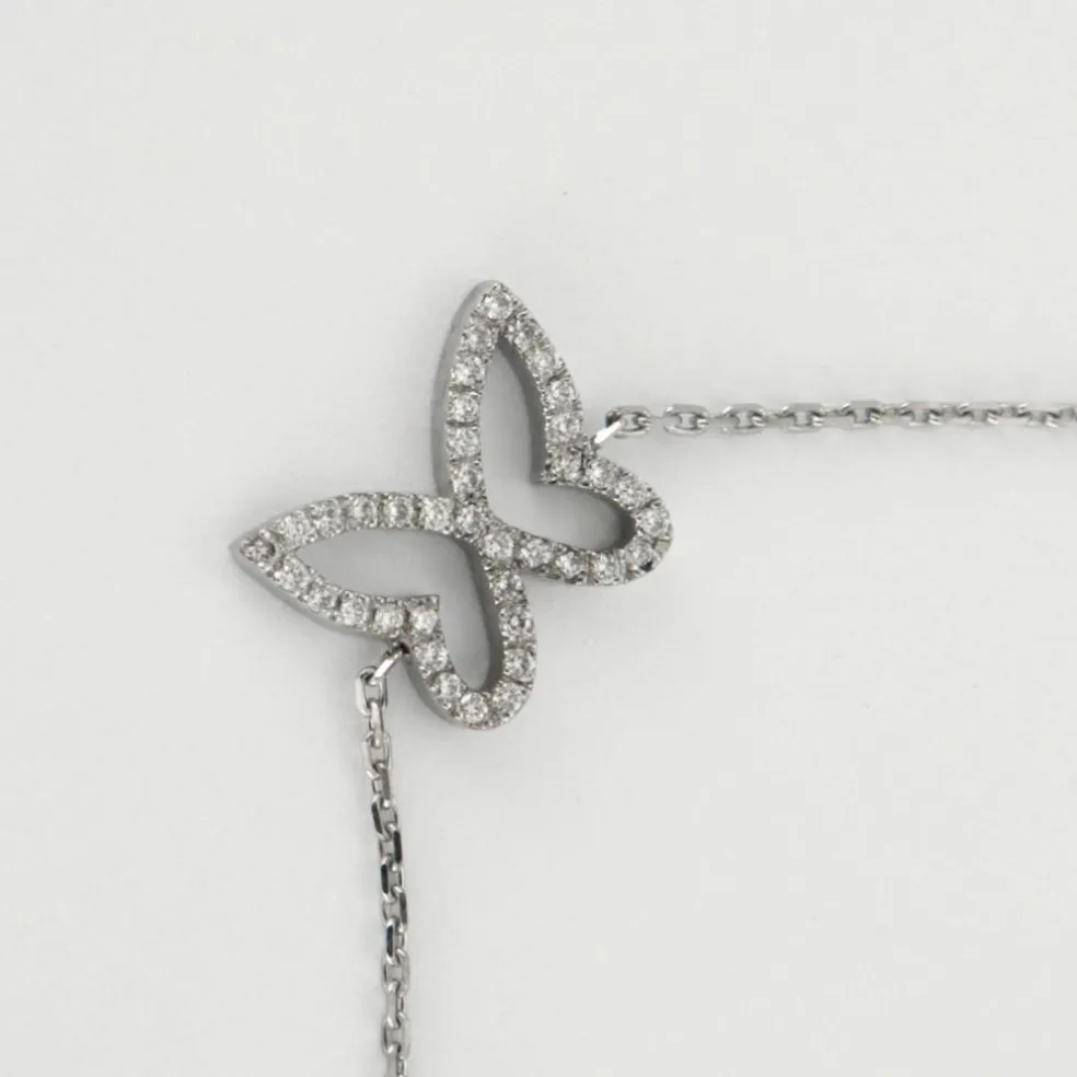 Bracelet papillon diamants