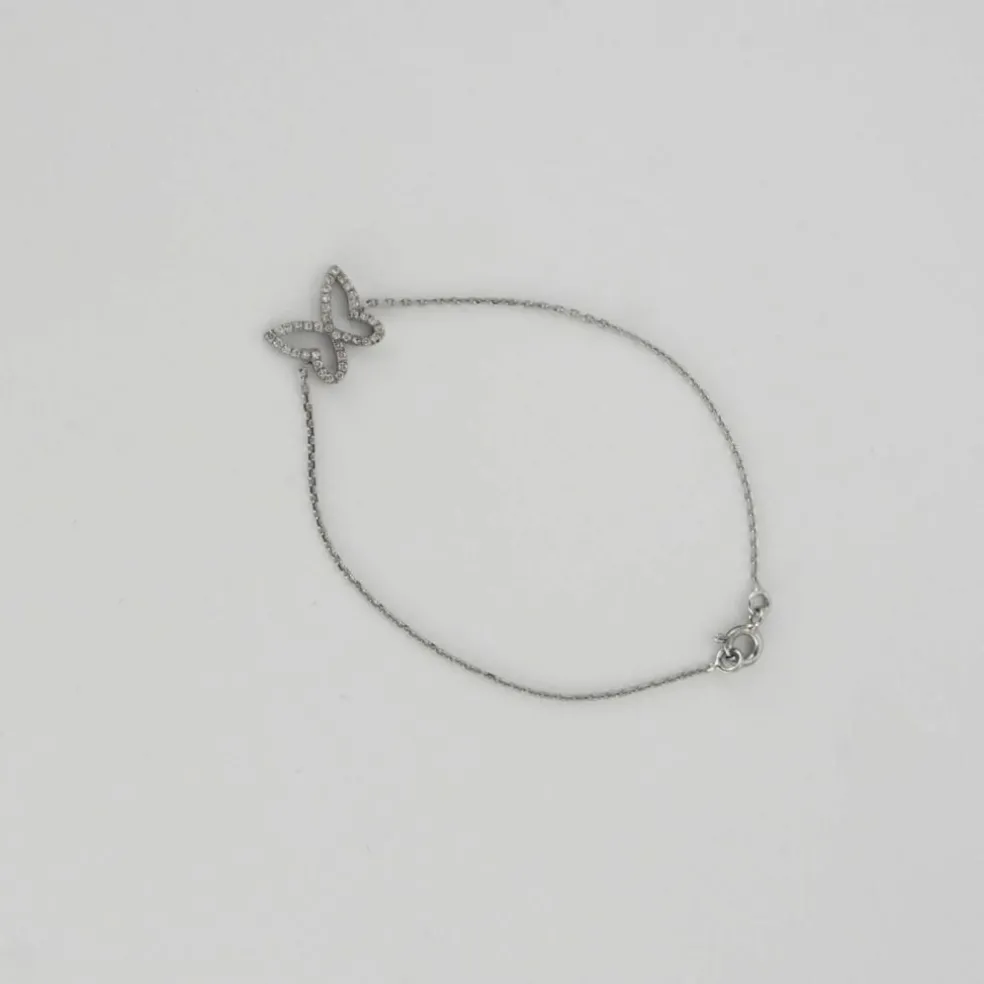 Bracelet papillon diamants