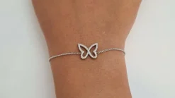 Bracelet papillon en Or blanc & diamants