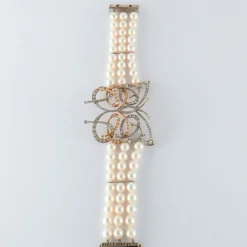 Bracelet Papillon Perles Akoya Diamants