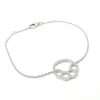 Bracelet patte or blanc serti de diamants