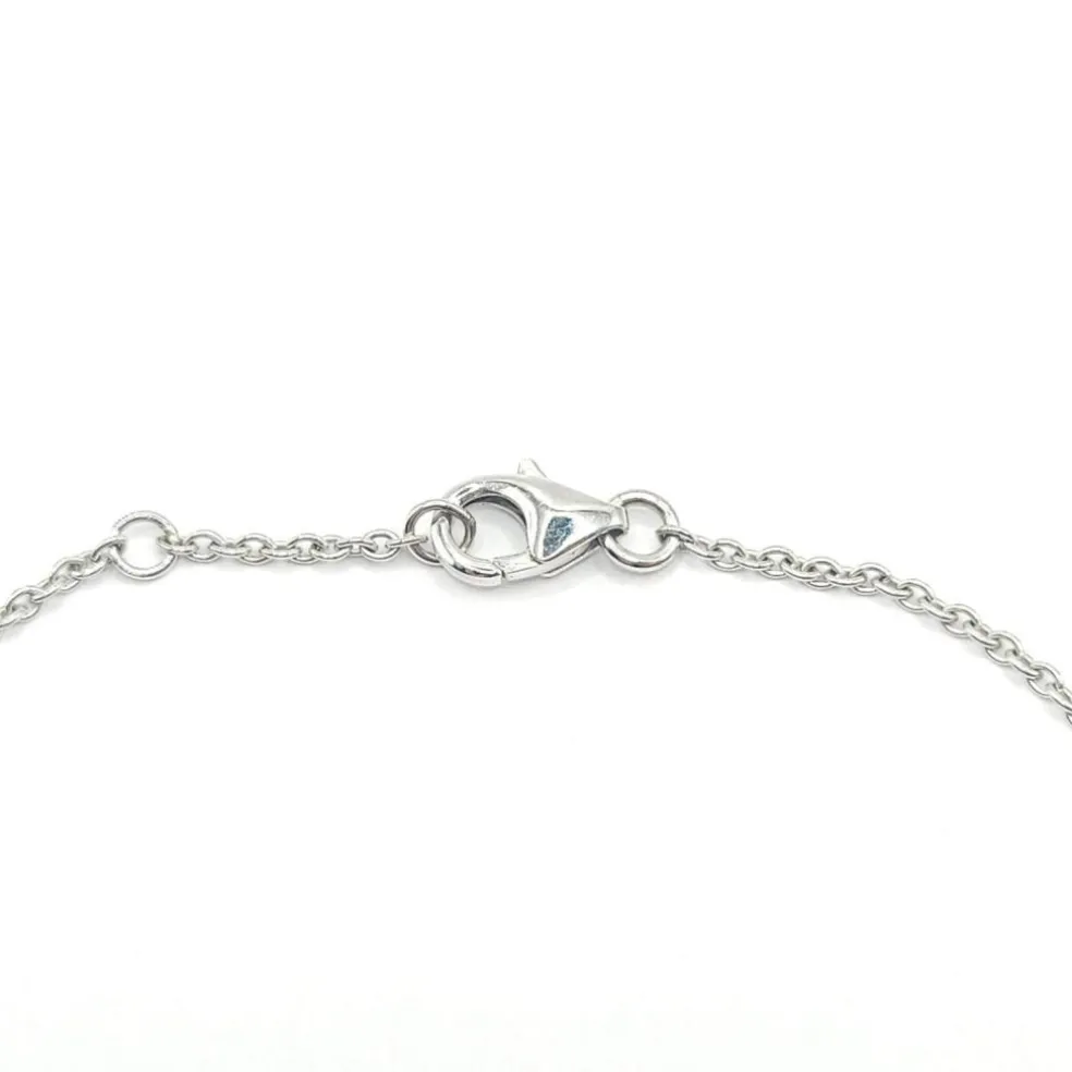 Bracelet patte or blanc serti de diamants