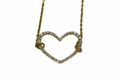 Bracelet pendentif coeur or jaune
