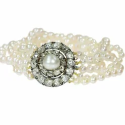 Bracelet perle, diamant