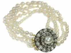 Bracelet perle, diamant