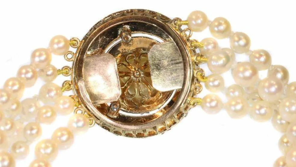 Bracelet perle, diamant