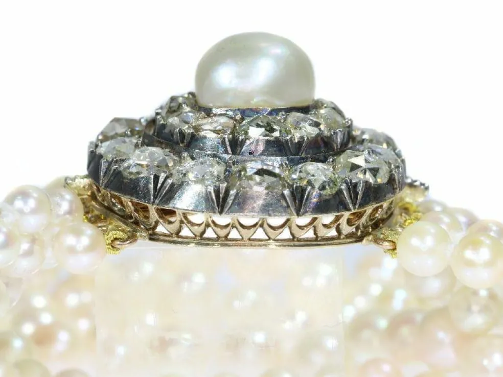 Bracelet perle, diamant
