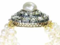 Bracelet perle, diamant