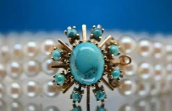 Bracelet Perles Akoya Turquoise