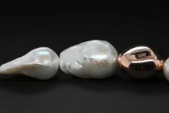 Bracelet Perles Baroques et Perles Or Rose