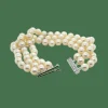 Bracelet perles de culture - Or blanc et Diamants