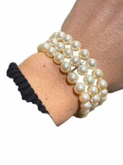 Bracelet perles de culture - Or blanc et Diamants