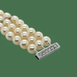 Bracelet perles de culture - Or blanc et Diamants
