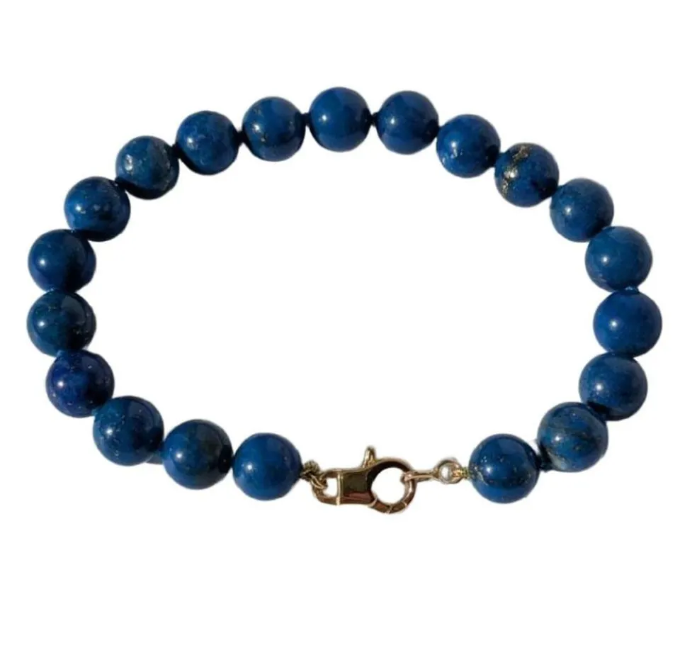 Bracelet perles de lapis lazuli