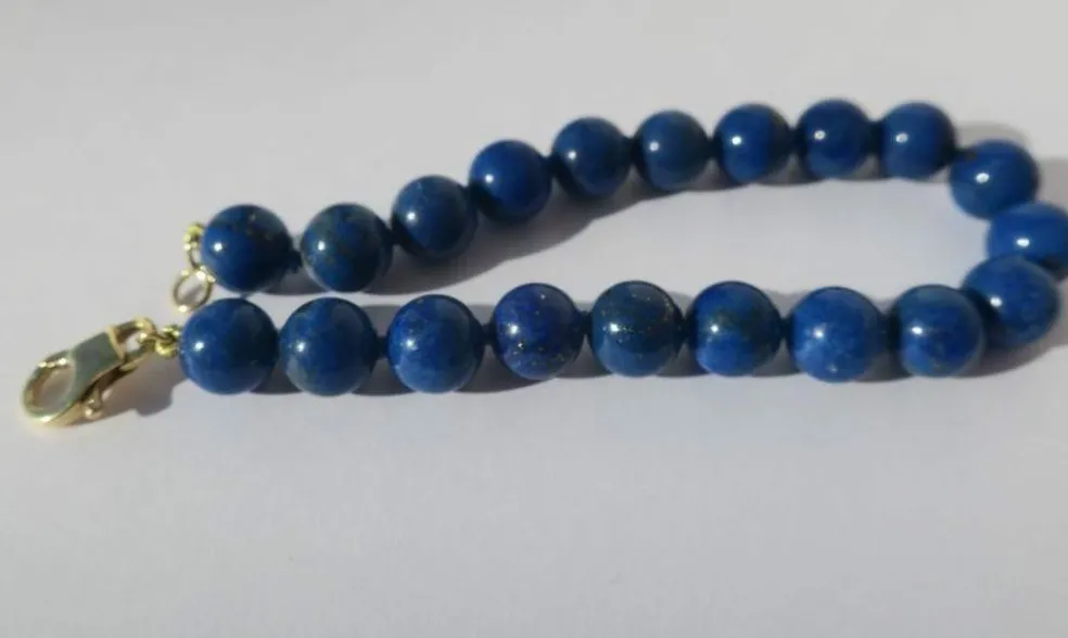 Bracelet perles de lapis lazuli