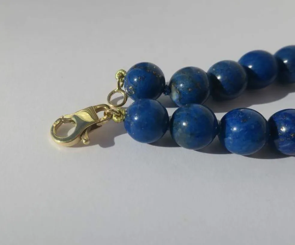 Bracelet perles de lapis lazuli