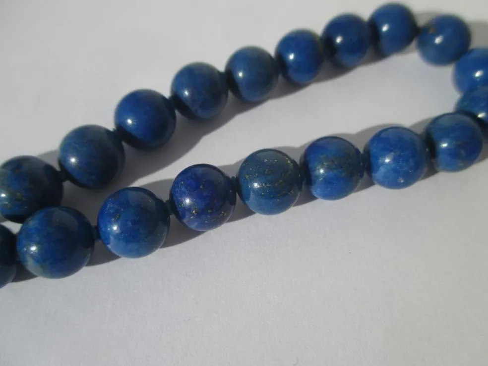 Bracelet perles de lapis lazuli