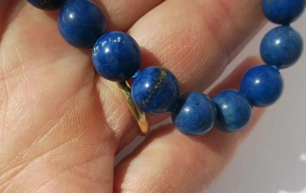 Bracelet perles de lapis lazuli