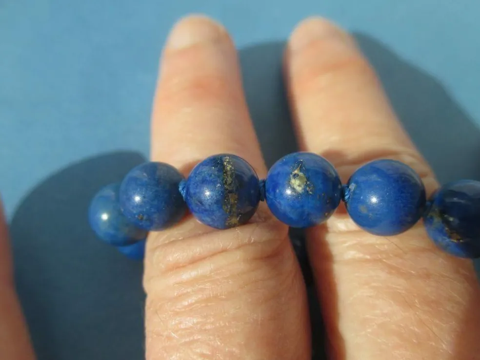 Bracelet perles de lapis lazuli