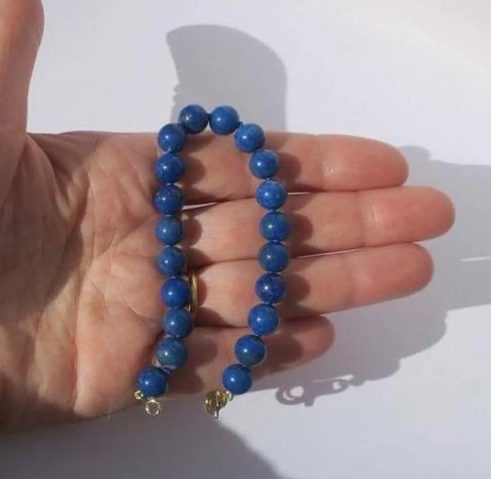 Bracelet perles de lapis lazuli
