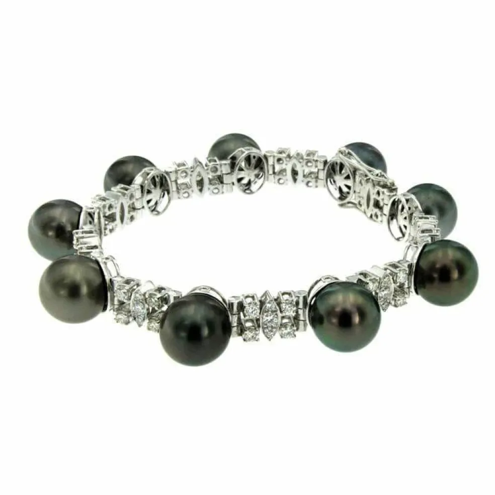 Bracelet Perles de Tahiti Diamants